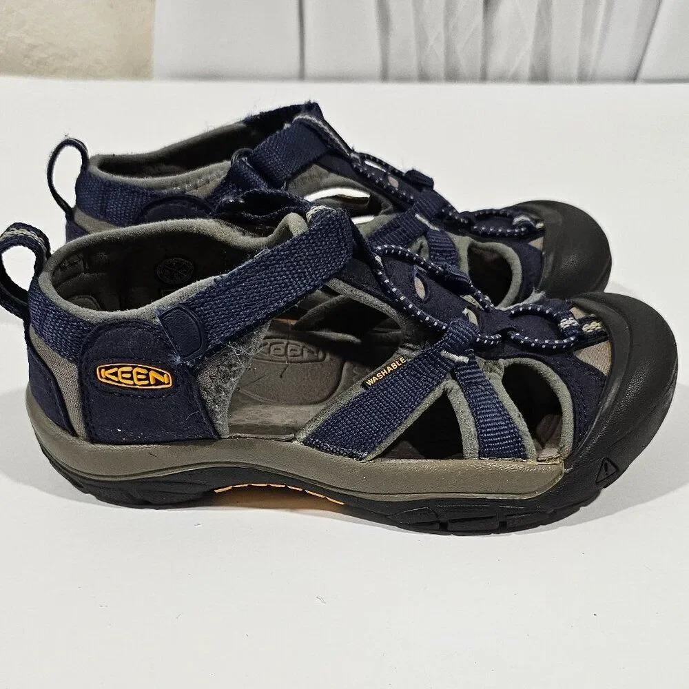 Keen Venice H2 Navy Blue Gray Boys Big Kids Size 2 Water Sandal